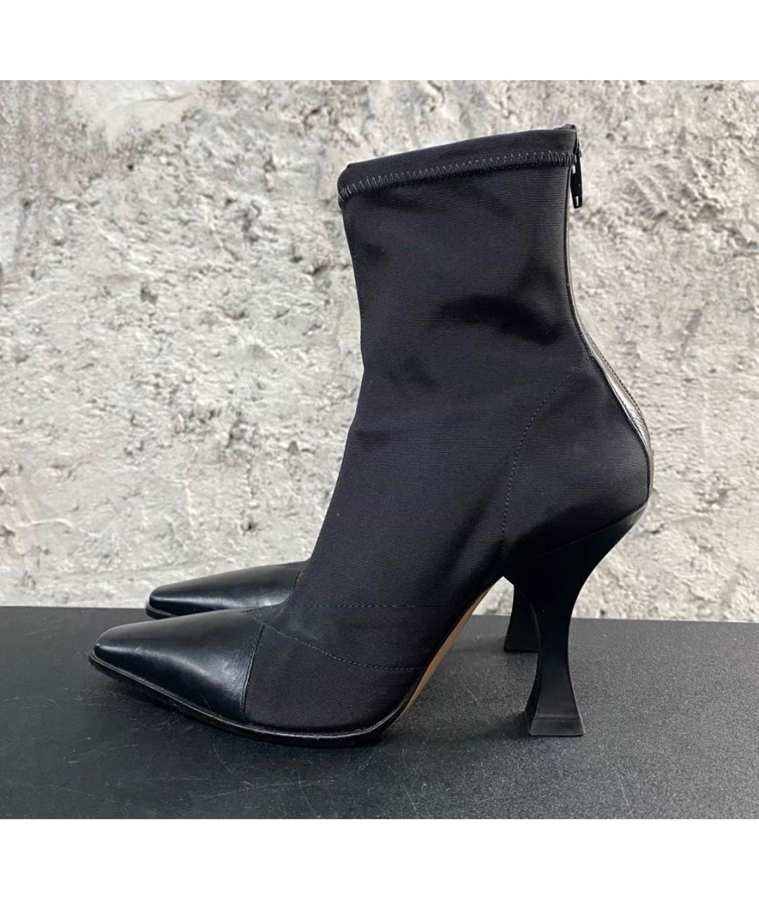 CELINE Черные текстильные ботильоны, фото 6