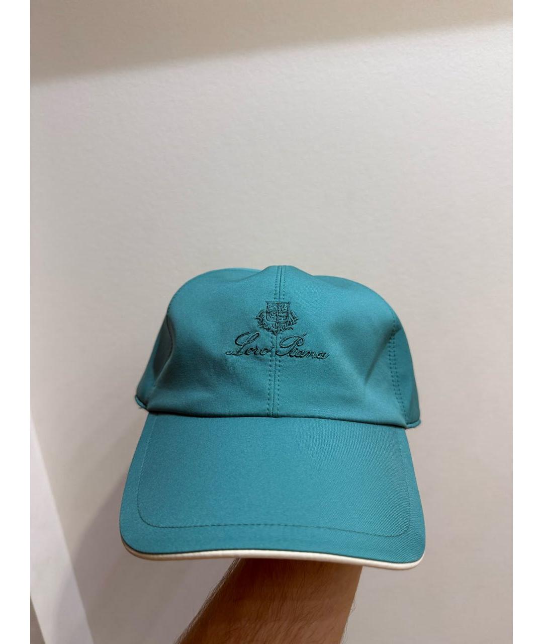 LORO PIANA Бирюзовая кепка/бейсболка, фото 4