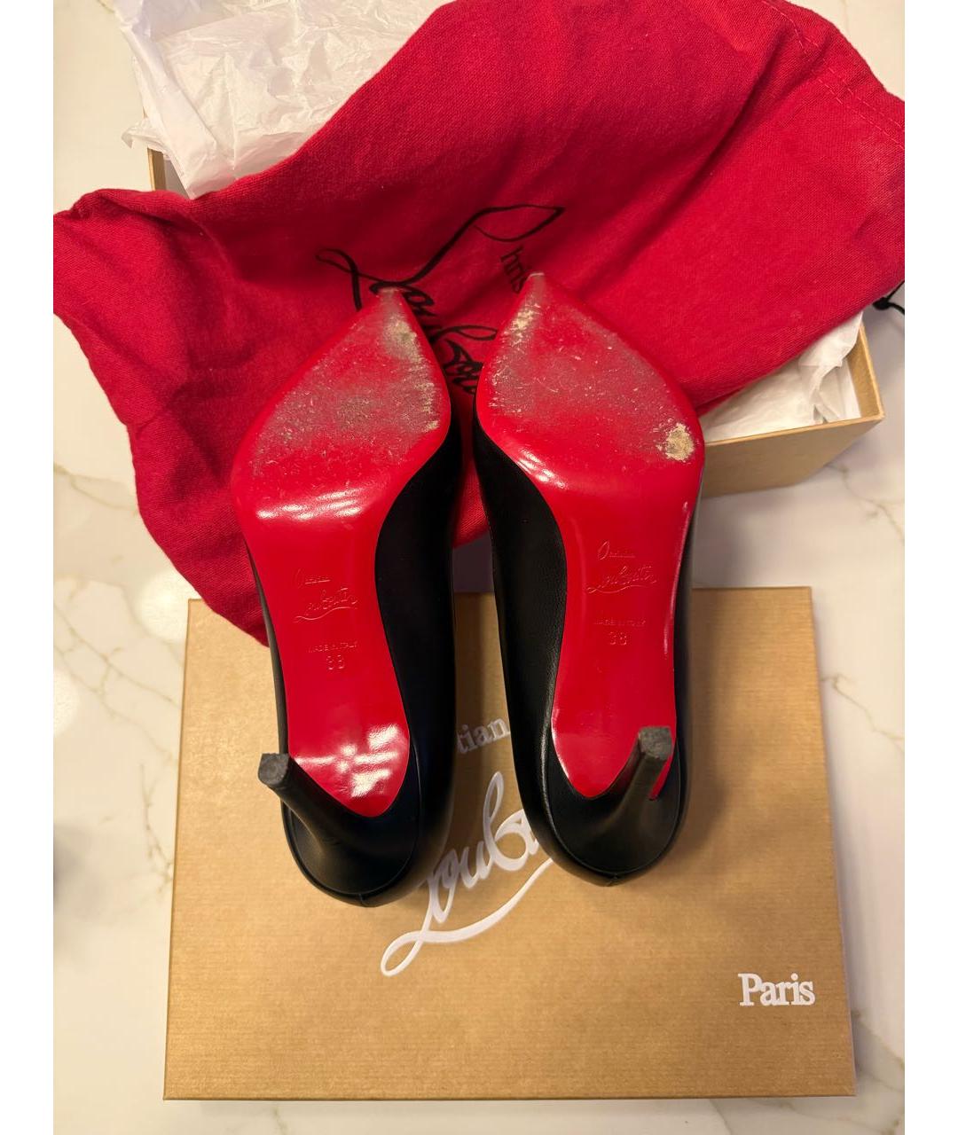 CHRISTIAN LOUBOUTIN Черные туфли из лакированной кожи, фото 3