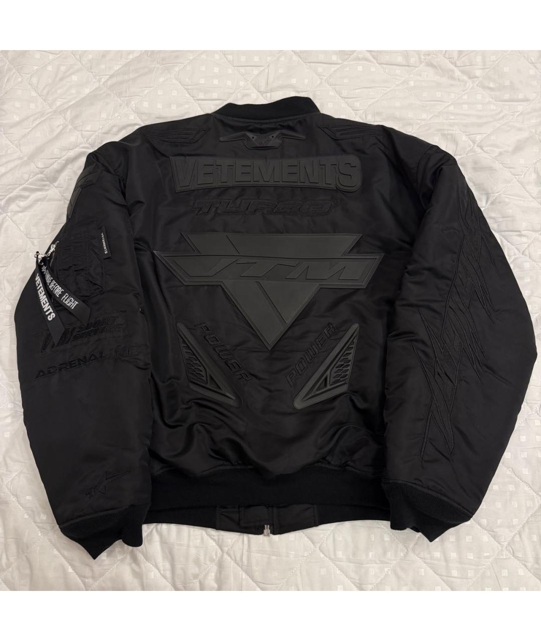 VETEMENTS Черная нейлоновая куртка, фото 2