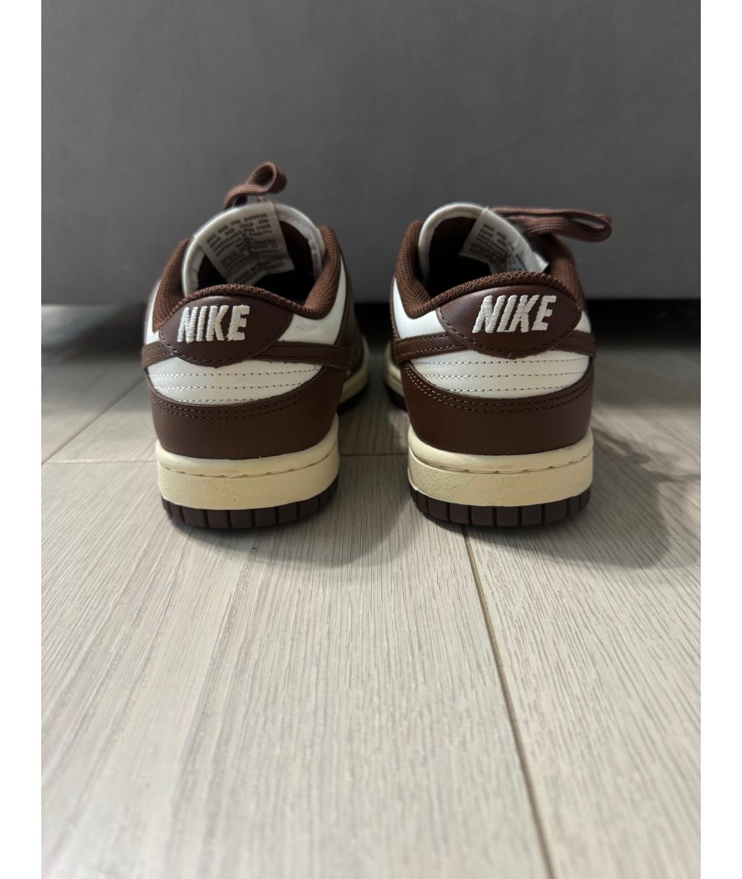 NIKE Коричневые кожаные кроссовки, фото 4