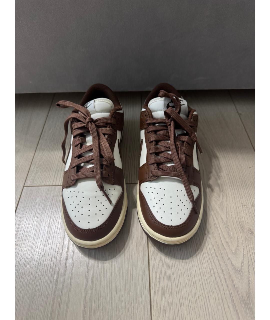 NIKE Коричневые кожаные кроссовки, фото 2