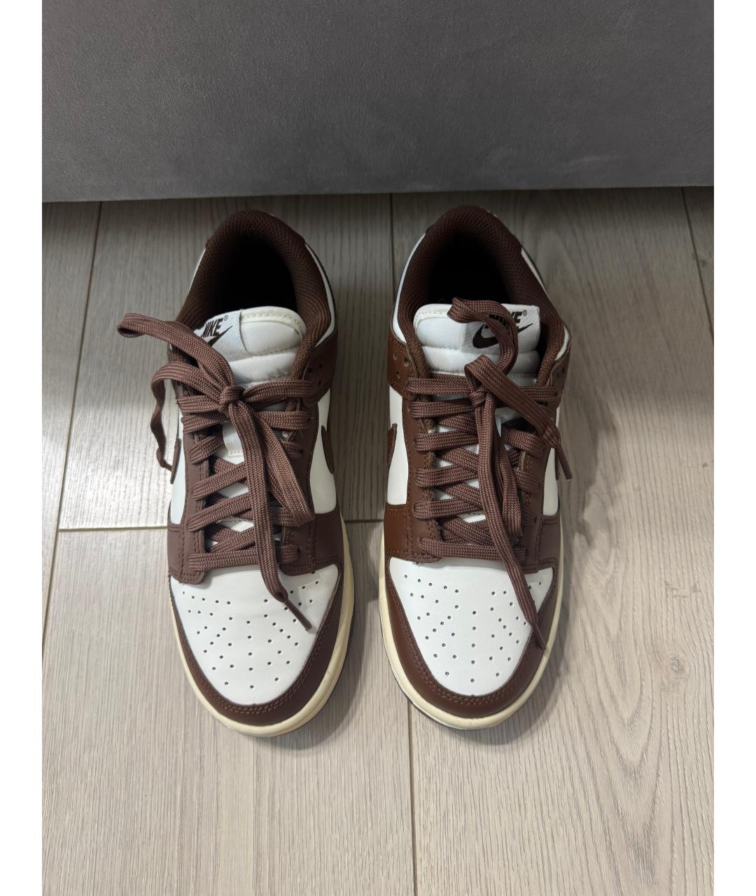 NIKE Коричневые кожаные кроссовки, фото 3