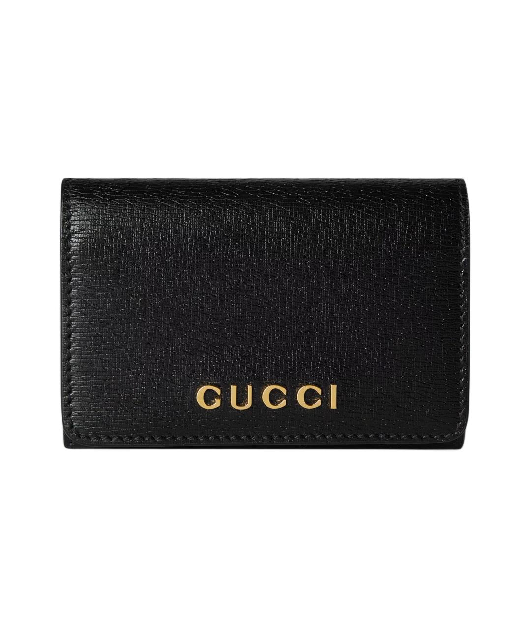 GUCCI Черный кожаный кардхолдер, фото 1