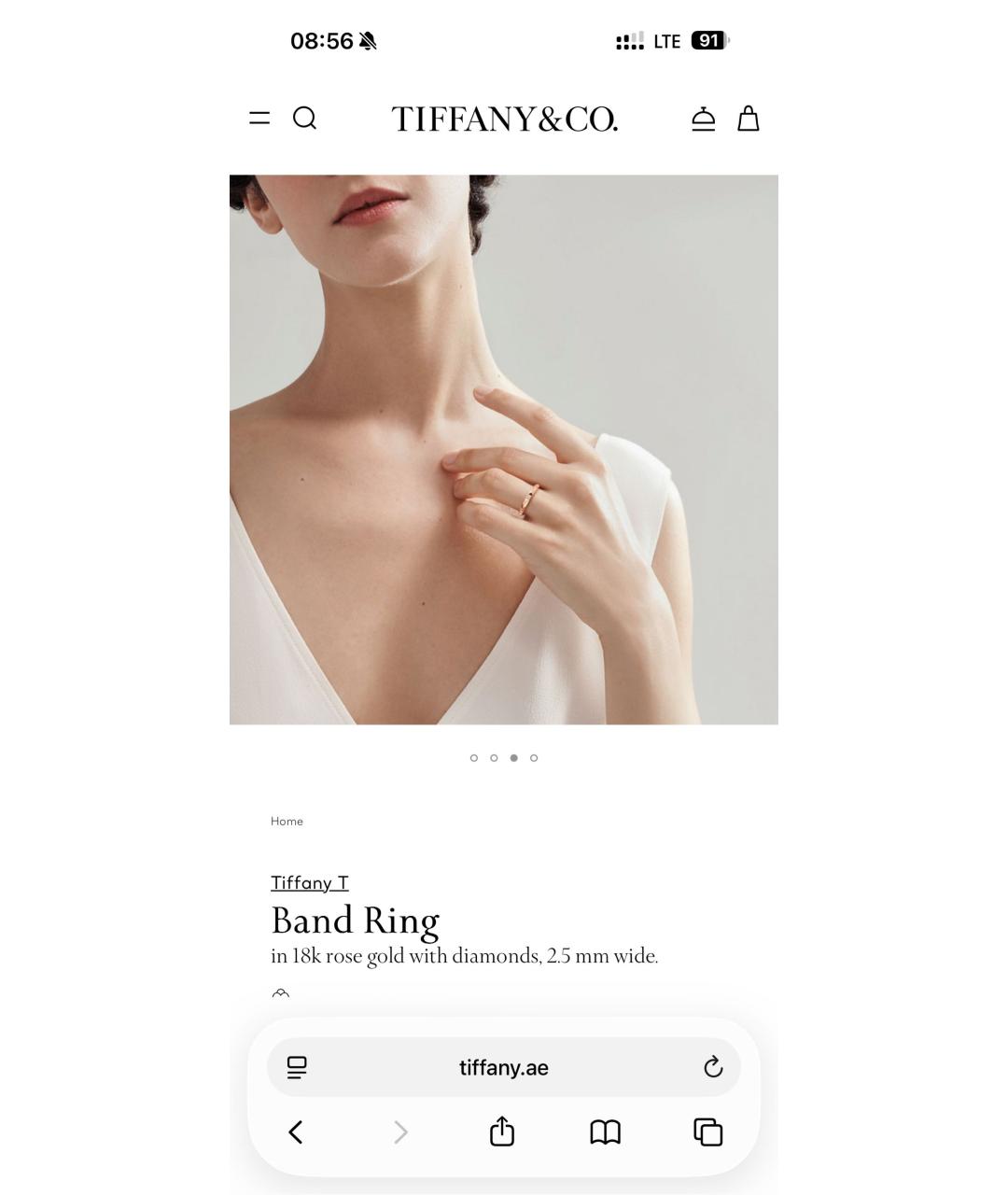 TIFFANY&CO Розовое кольцо из розового золота, фото 5