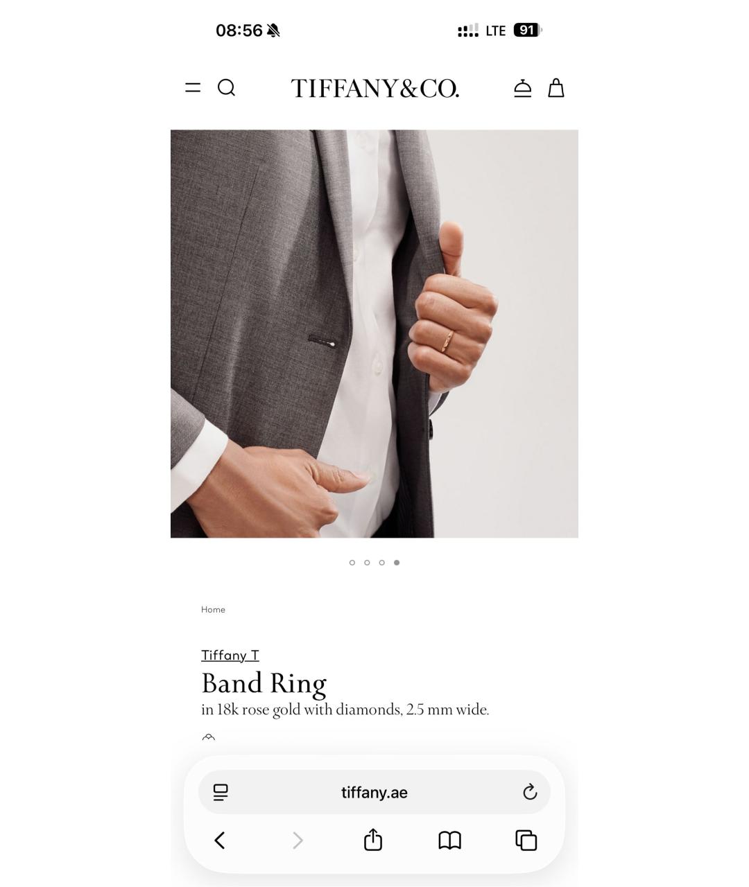 TIFFANY&CO Розовое кольцо из розового золота, фото 6