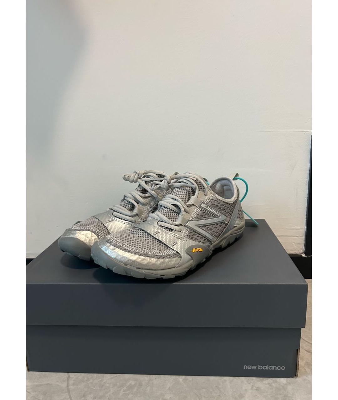 NEW BALANCE Серебряные кожаные кроссовки, фото 5