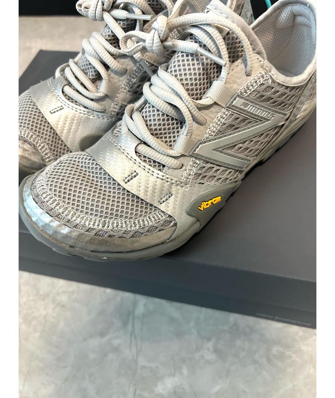 NEW BALANCE Серебряные кожаные кроссовки, фото 7