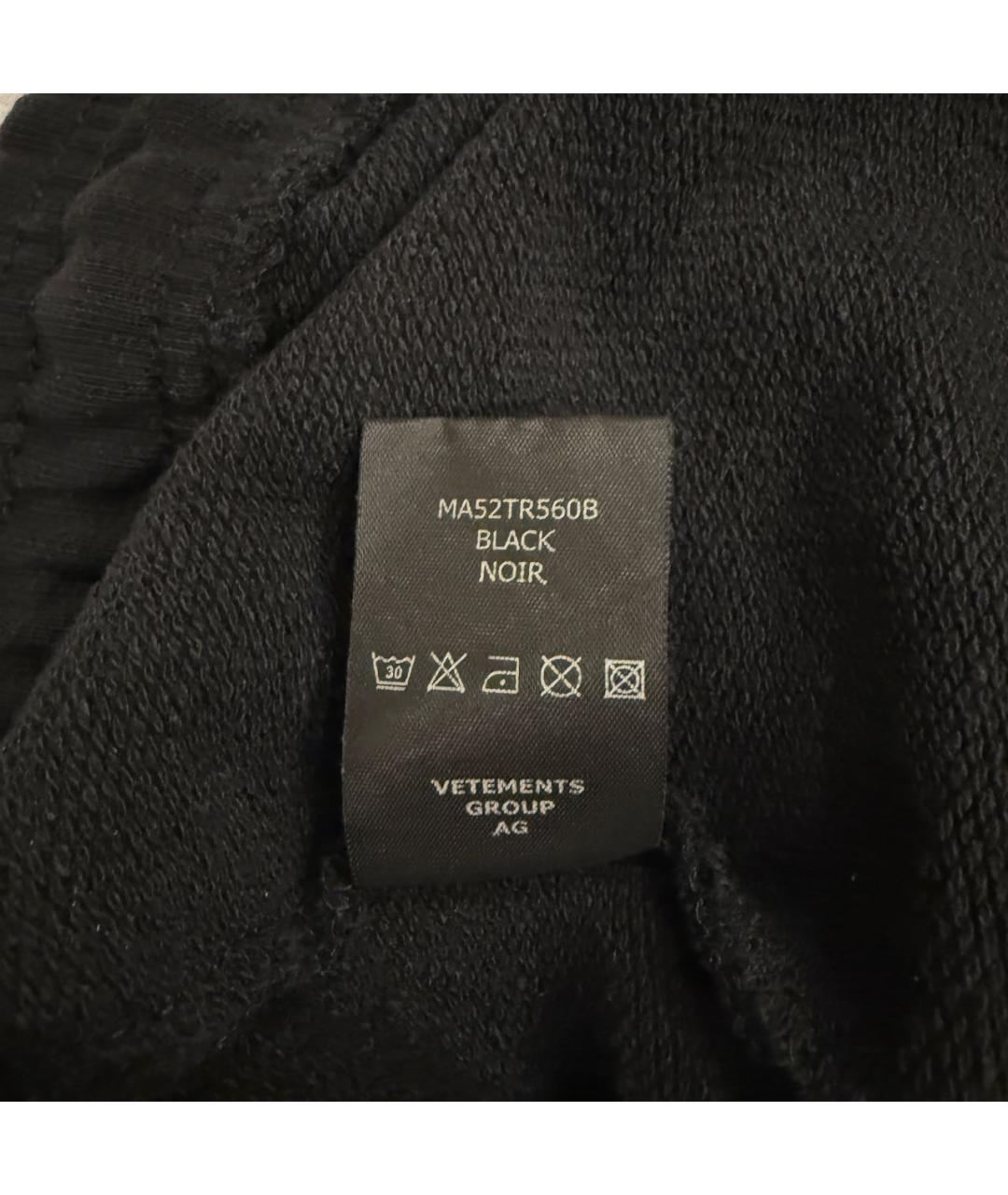 VETEMENTS Черные хлопковые шорты, фото 5