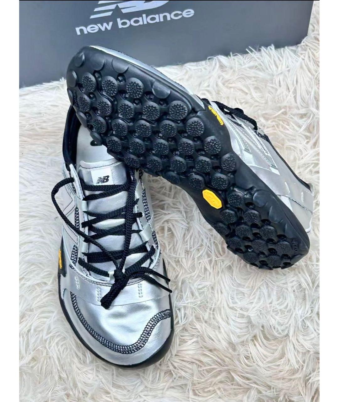NEW BALANCE Серебряные кожаные кроссовки, фото 6
