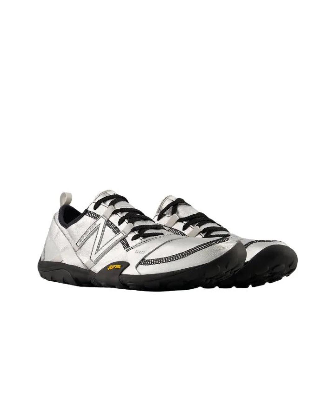 NEW BALANCE Серебряные кожаные кроссовки, фото 3