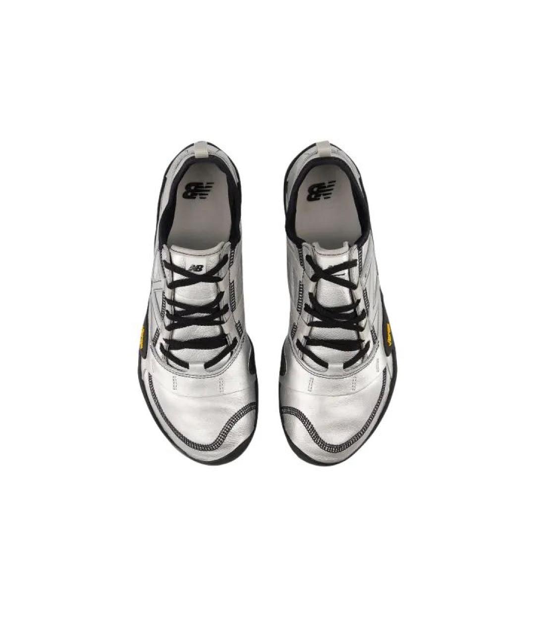 NEW BALANCE Серебряные кожаные кроссовки, фото 2