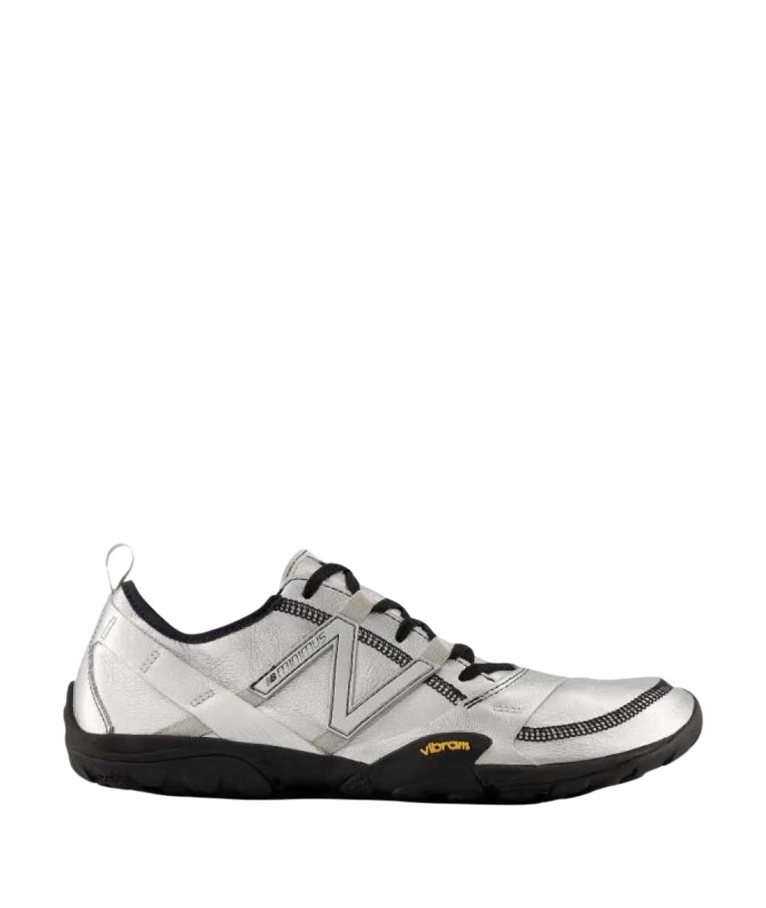 NEW BALANCE Серебряные кожаные кроссовки, фото 1