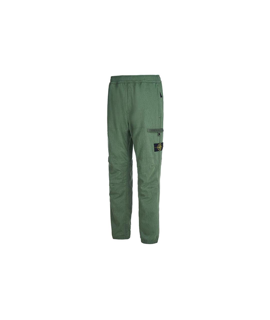 STONE ISLAND Зеленые брюки чинос, фото 3