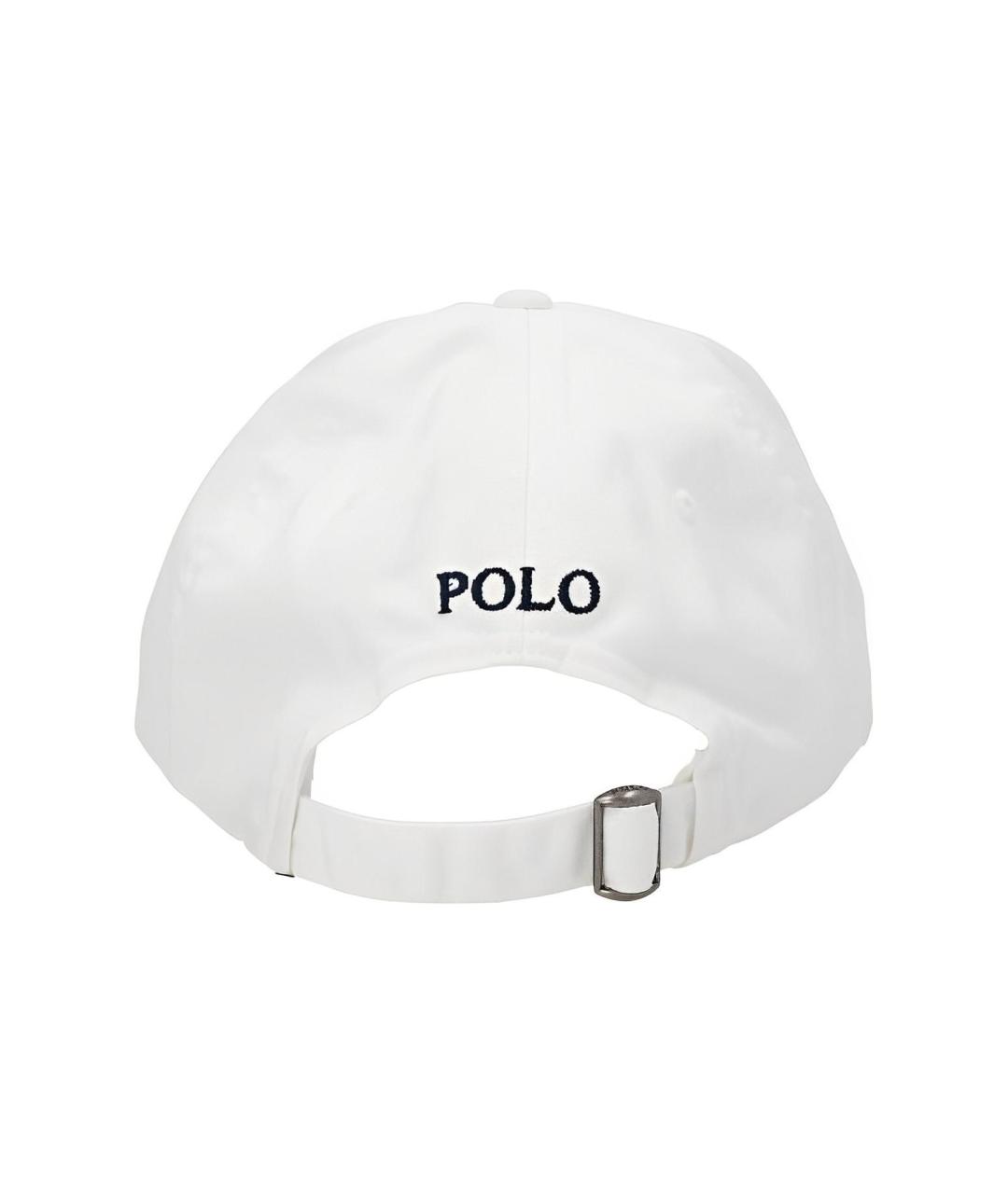 POLO RALPH LAUREN Белая хлопковая кепка/бейсболка, фото 3