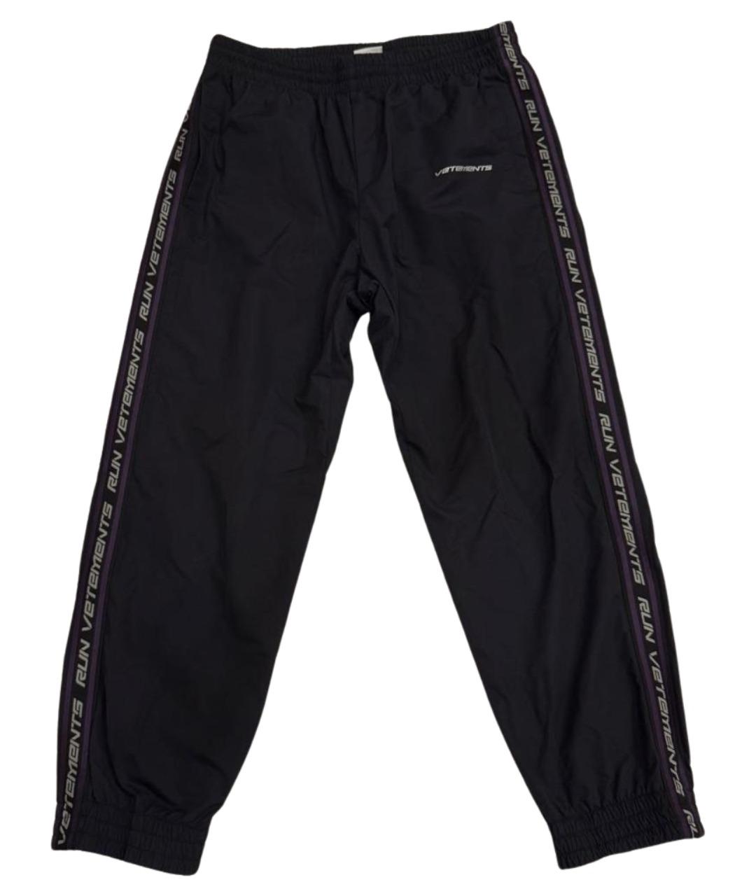 VETEMENTS Черные полиэстеровые повседневные брюки, фото 1