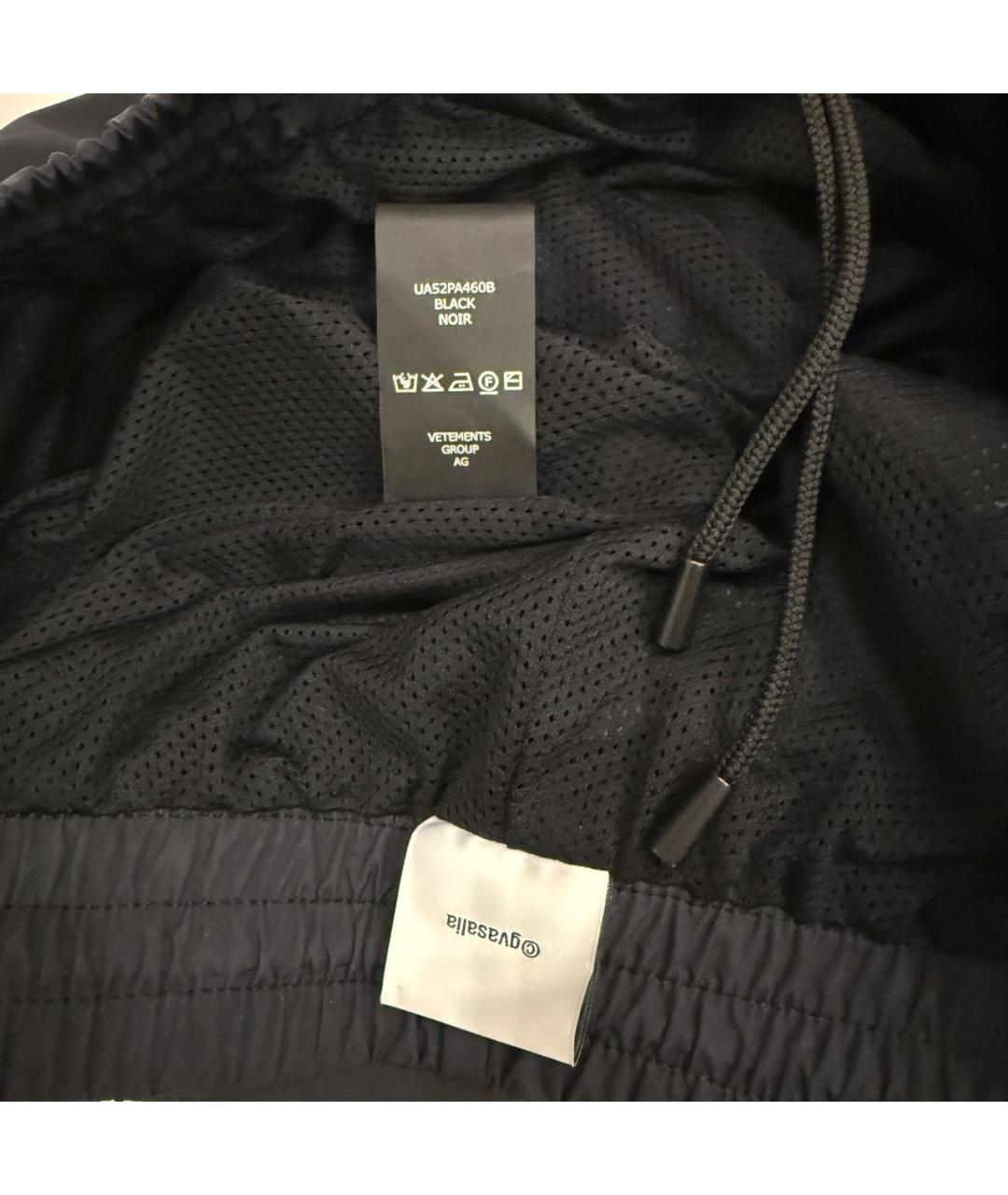 VETEMENTS Черные полиэстеровые повседневные брюки, фото 4