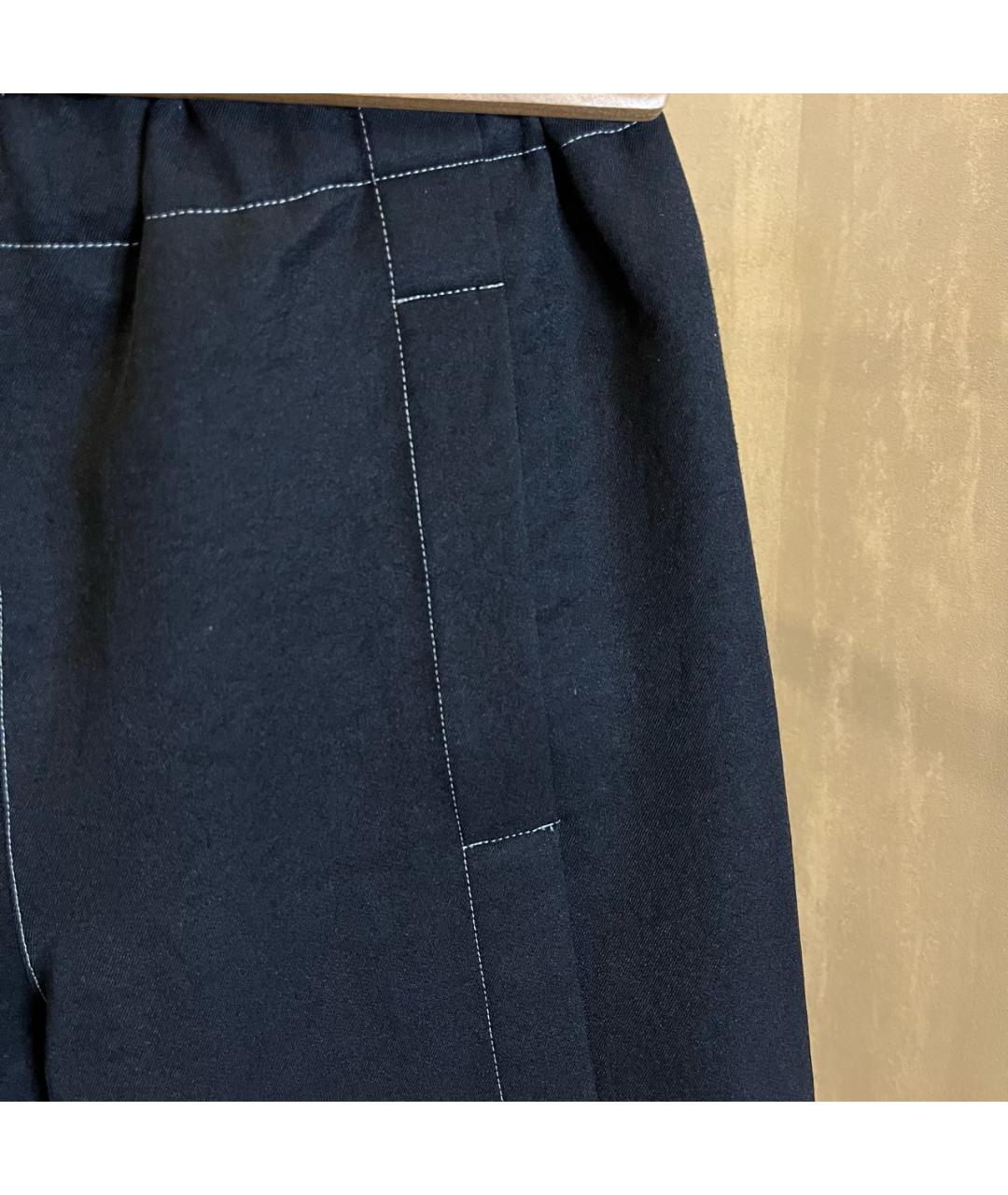COMME DES GARÇONS Темно-синие полиэстеровые повседневные брюки, фото 4