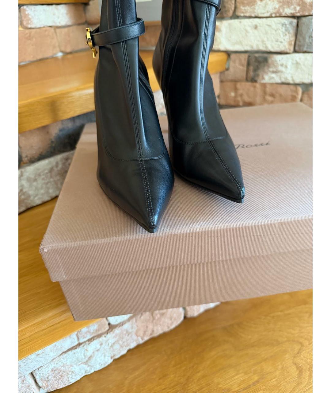 GIANVITO ROSSI Черные кожаные ботильоны, фото 7