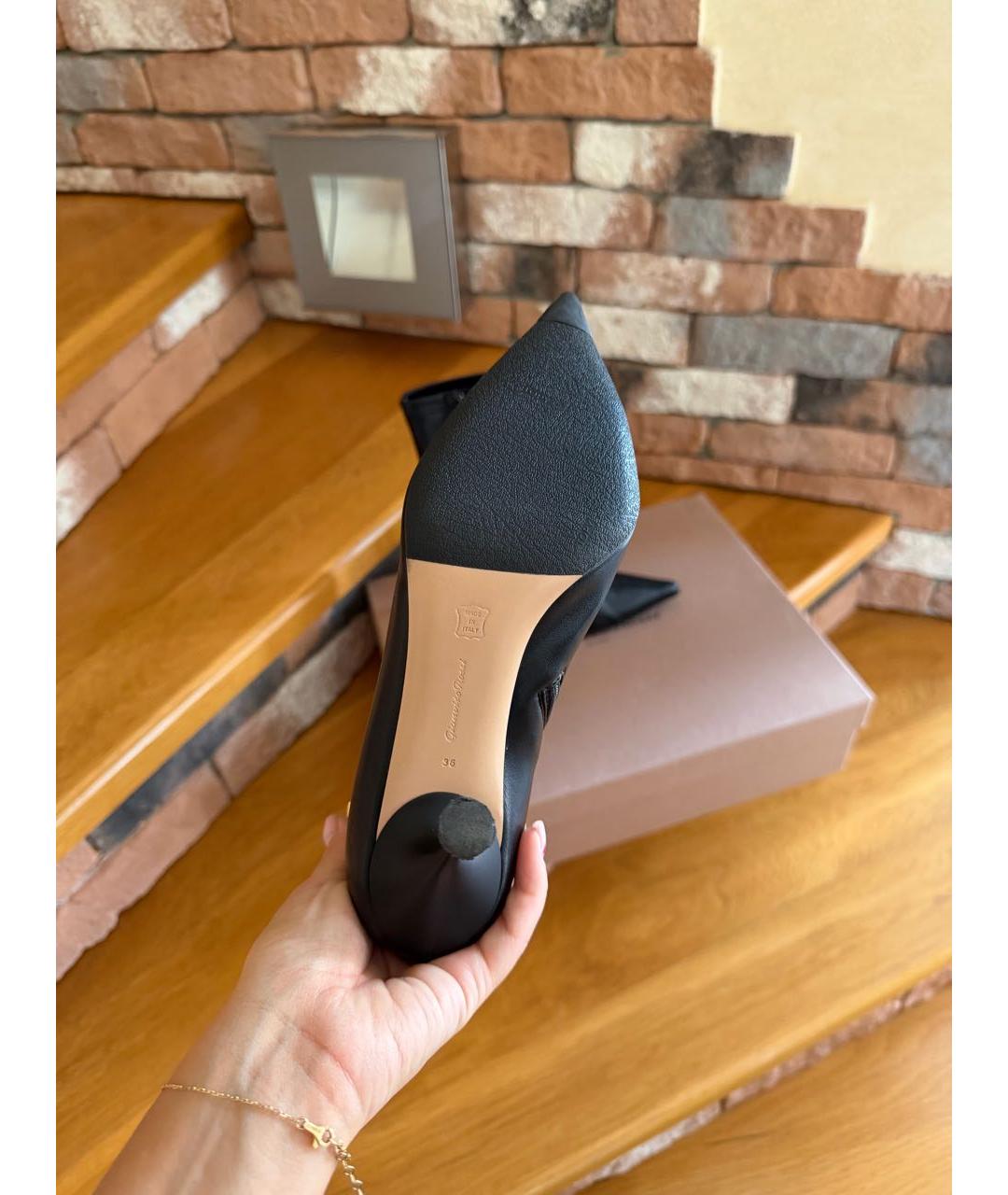 GIANVITO ROSSI Черные кожаные ботильоны, фото 6