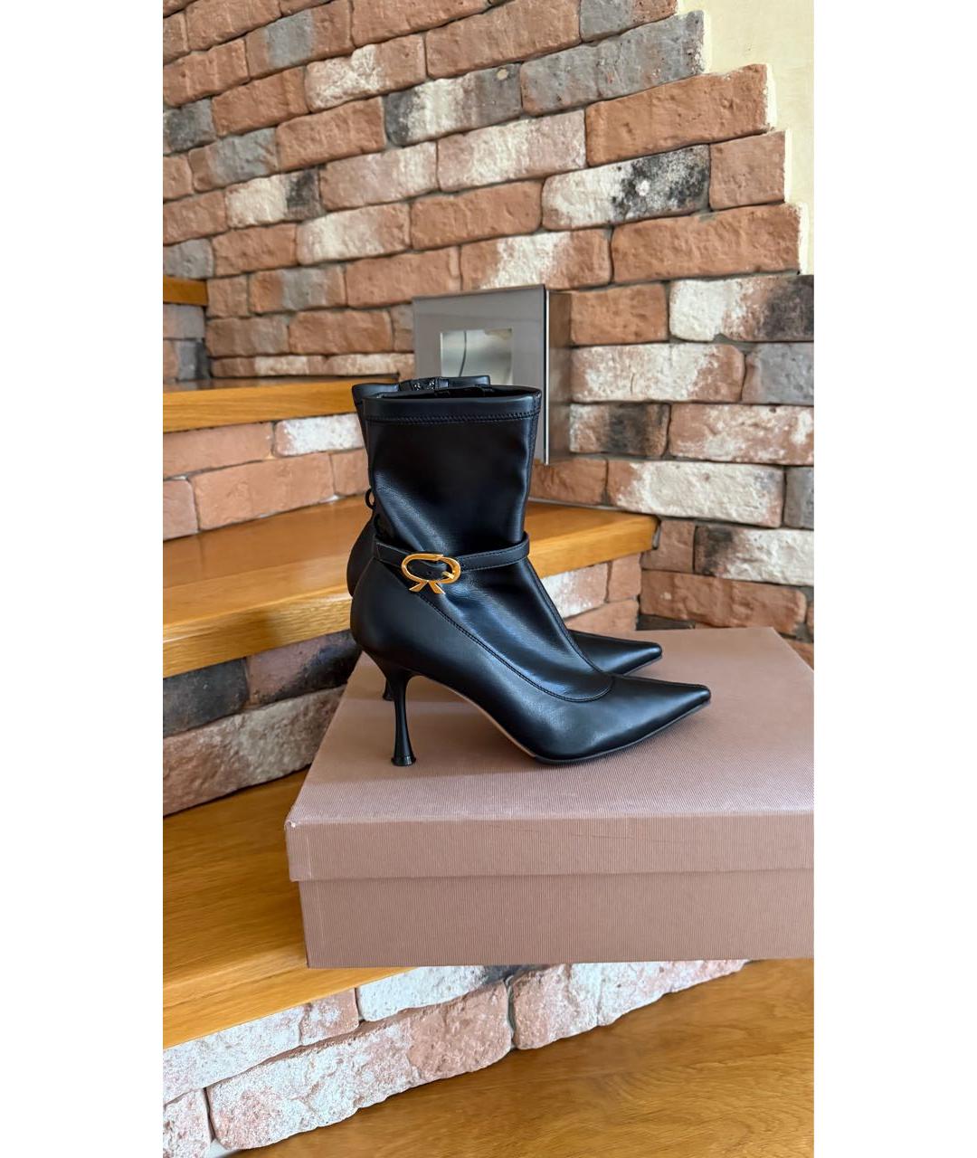 GIANVITO ROSSI Черные кожаные ботильоны, фото 9