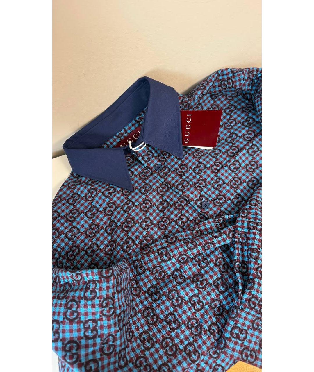 GUCCI Синяя кэжуал рубашка, фото 3