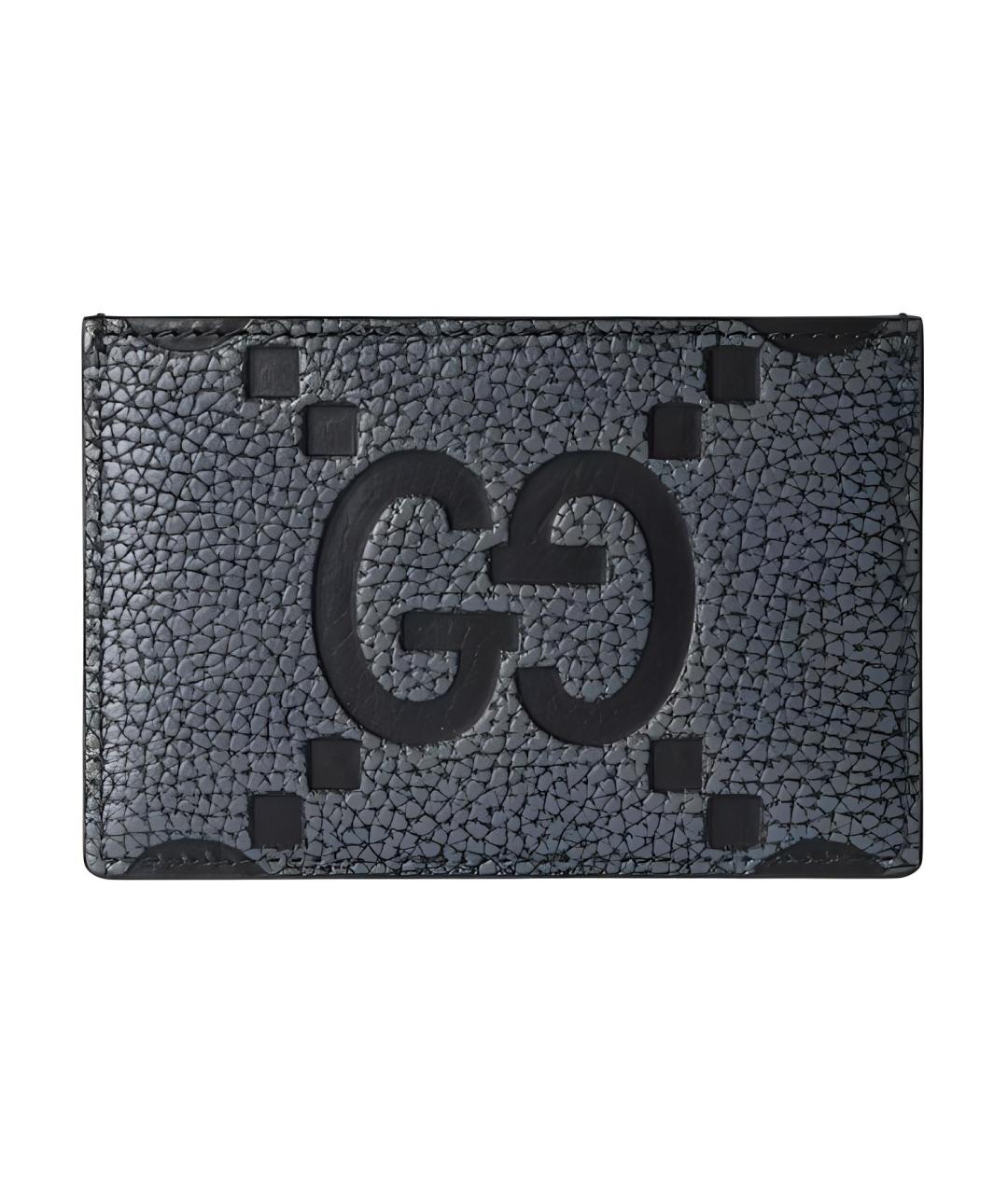 GUCCI Серый кожаный кардхолдер, фото 1