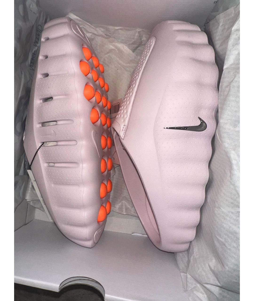 NIKE Розовые резиновые шлепанцы, фото 5