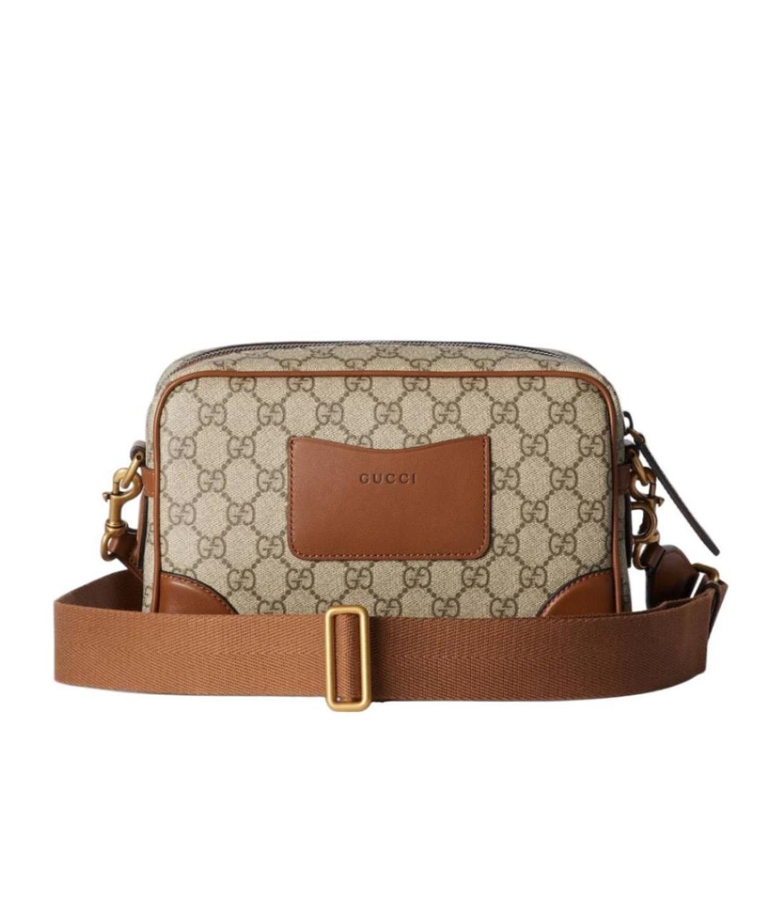 GUCCI Бежевая канва сумка через плечо, фото 5