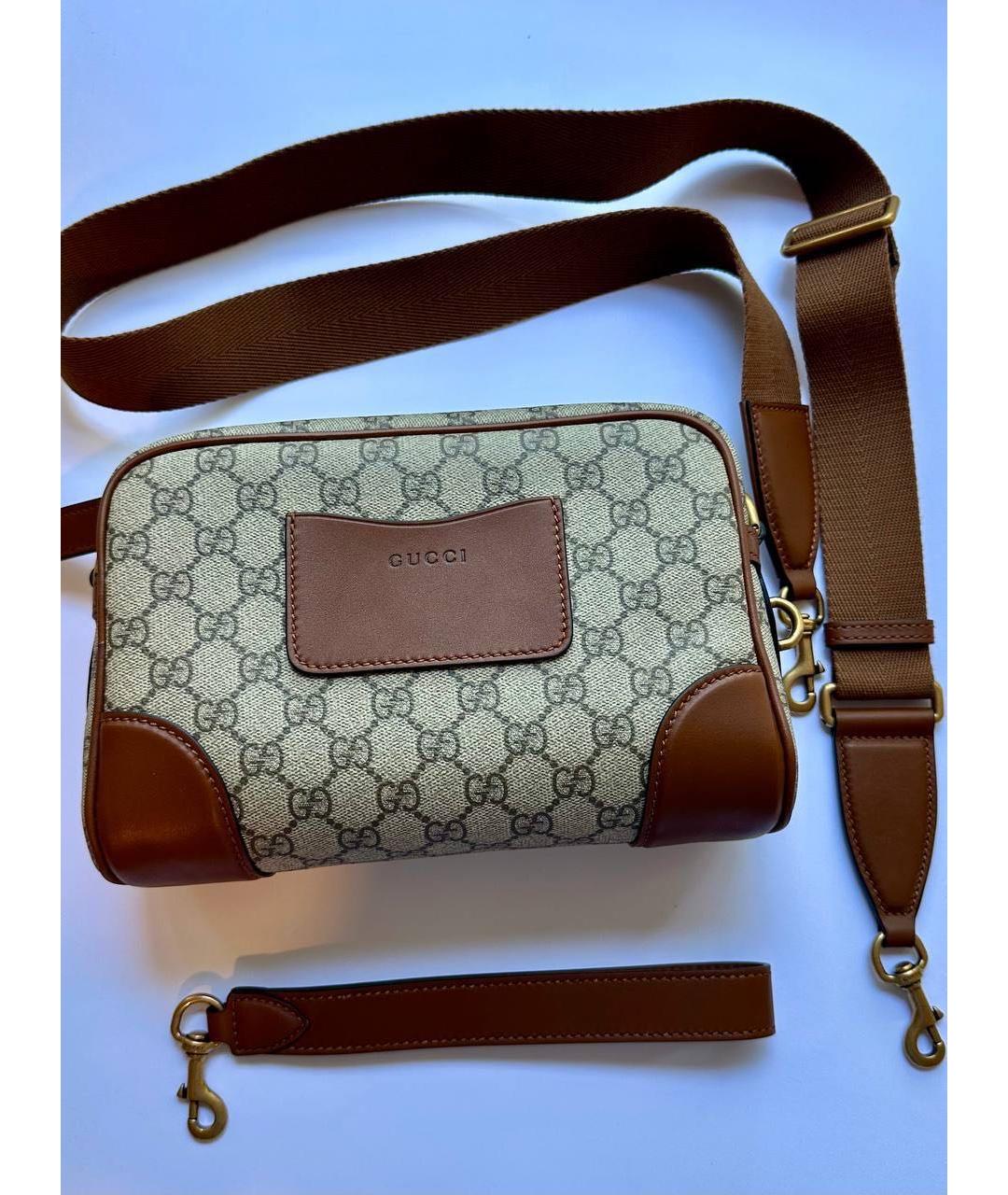 GUCCI Бежевая канва сумка через плечо, фото 4