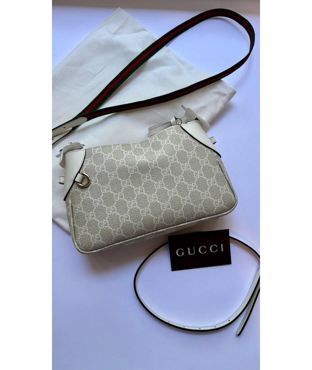 GUCCI Бежевая канва сумка через плечо, фото 2