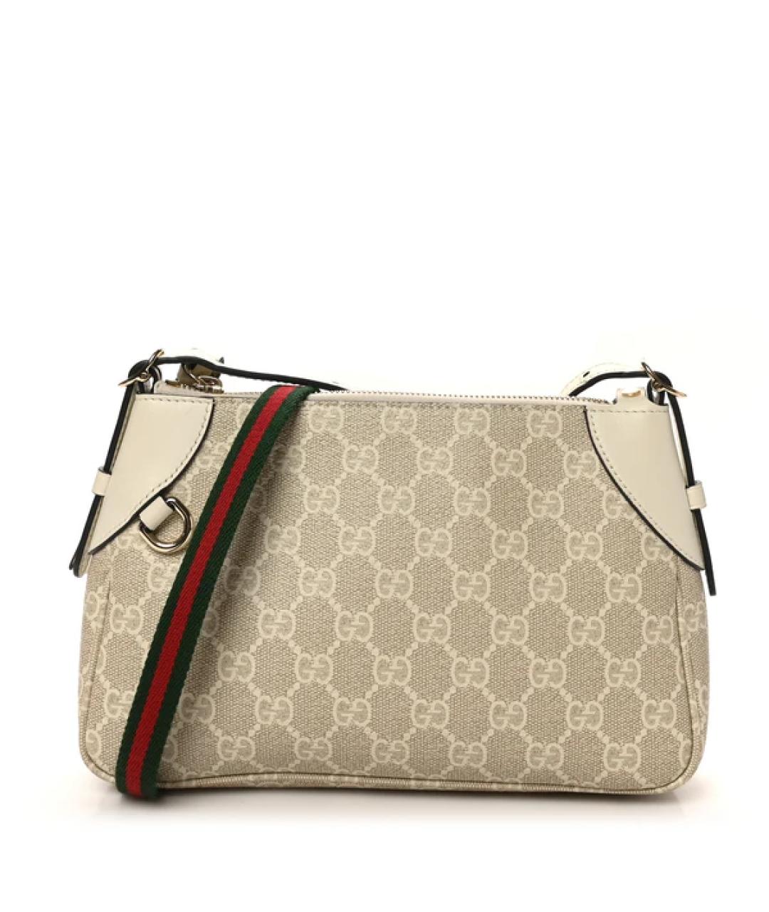 GUCCI Бежевая канва сумка через плечо, фото 4