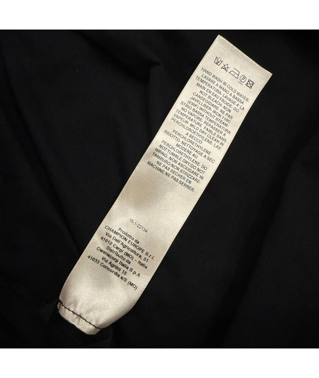 RICK OWENS Черная хлопковая футболка, фото 4