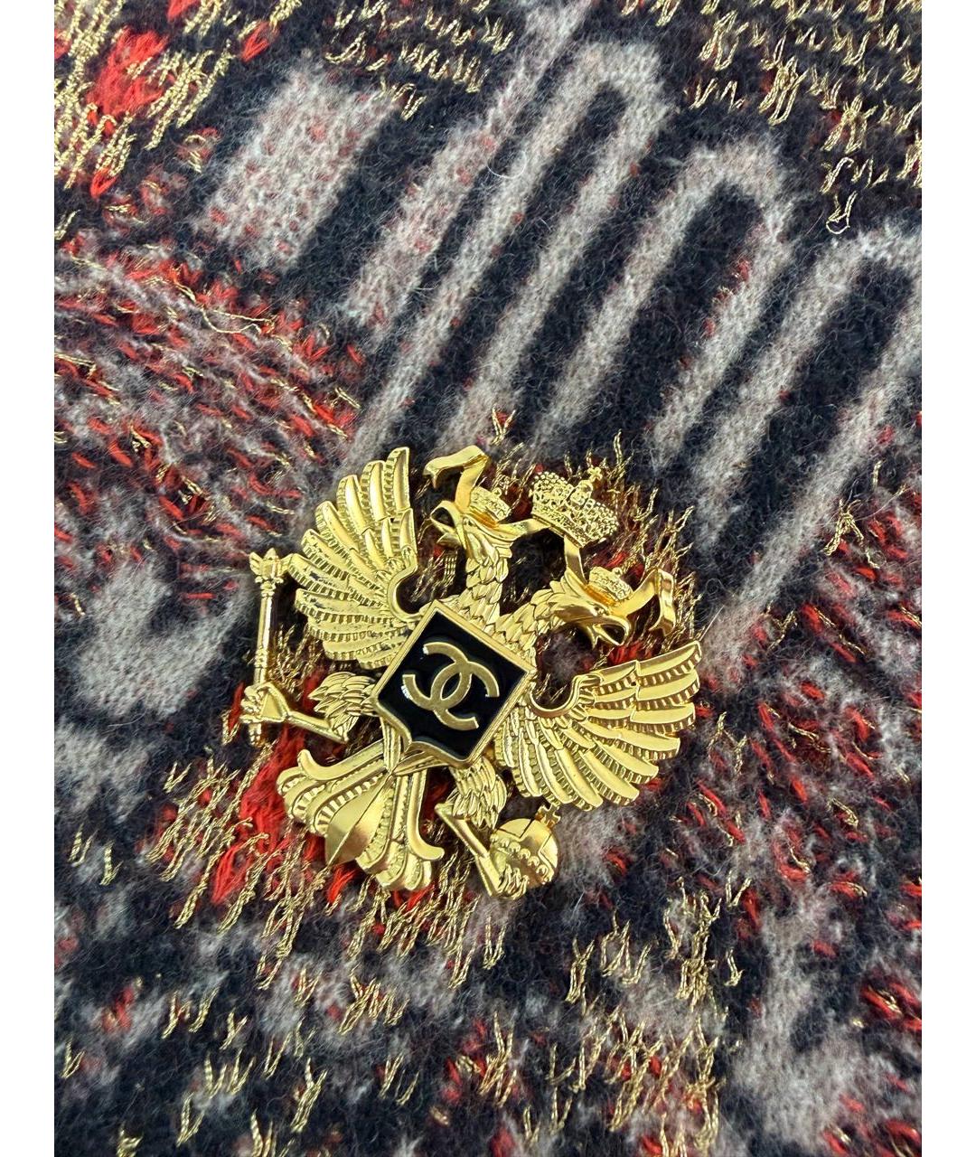 CHANEL Красный шарф, фото 5