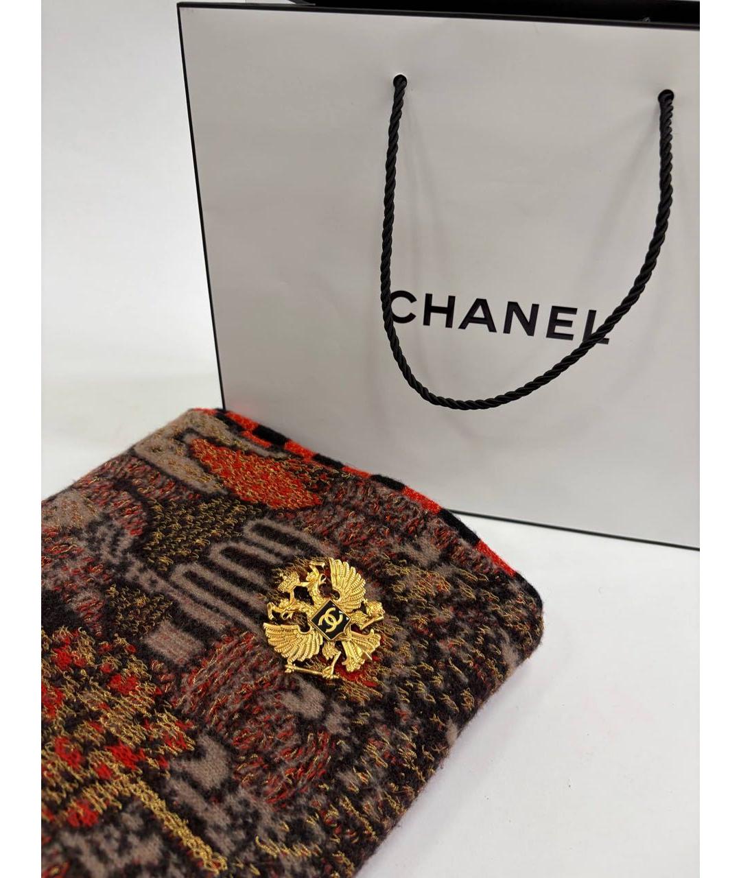 CHANEL Красный шарф, фото 7