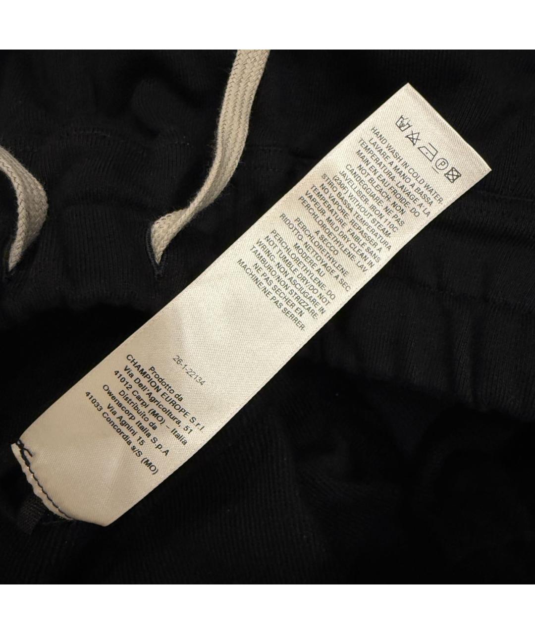 RICK OWENS Черные хлопковые шорты, фото 5