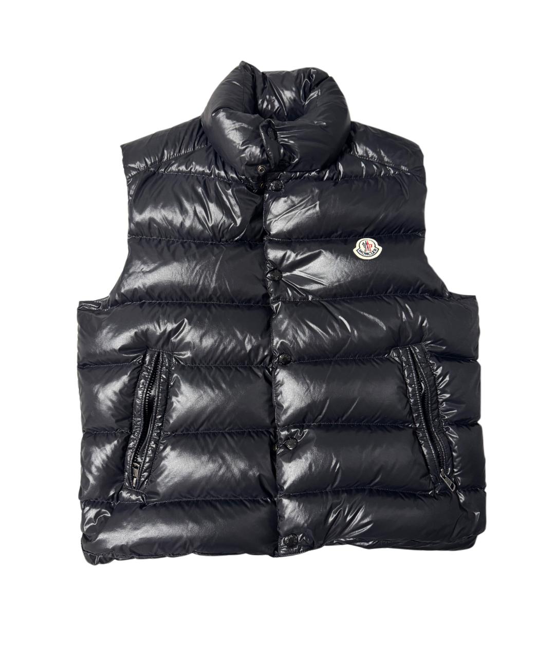 MONCLER Черный нейлоновый жилет, фото 1