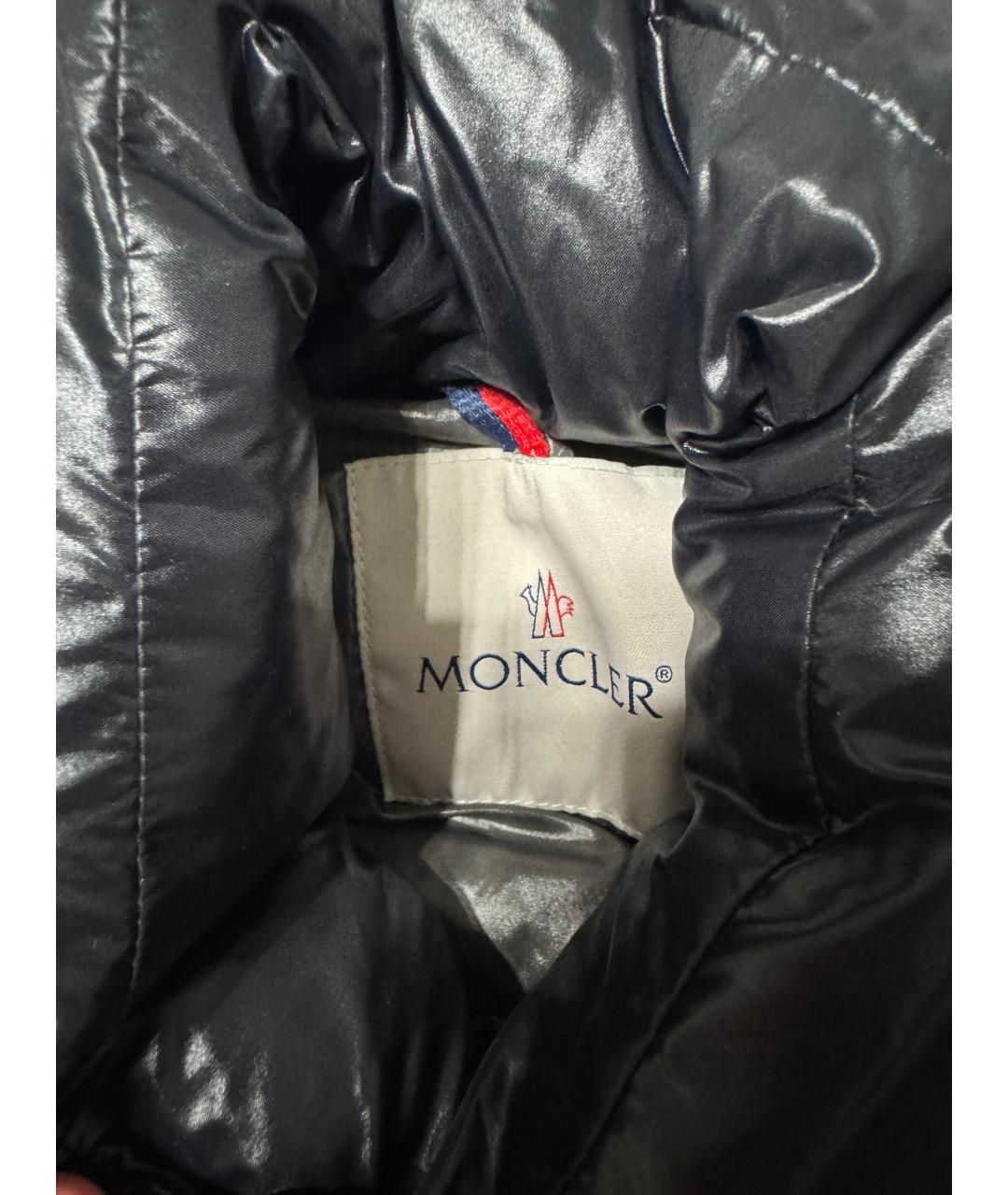 MONCLER Черный нейлоновый жилет, фото 3