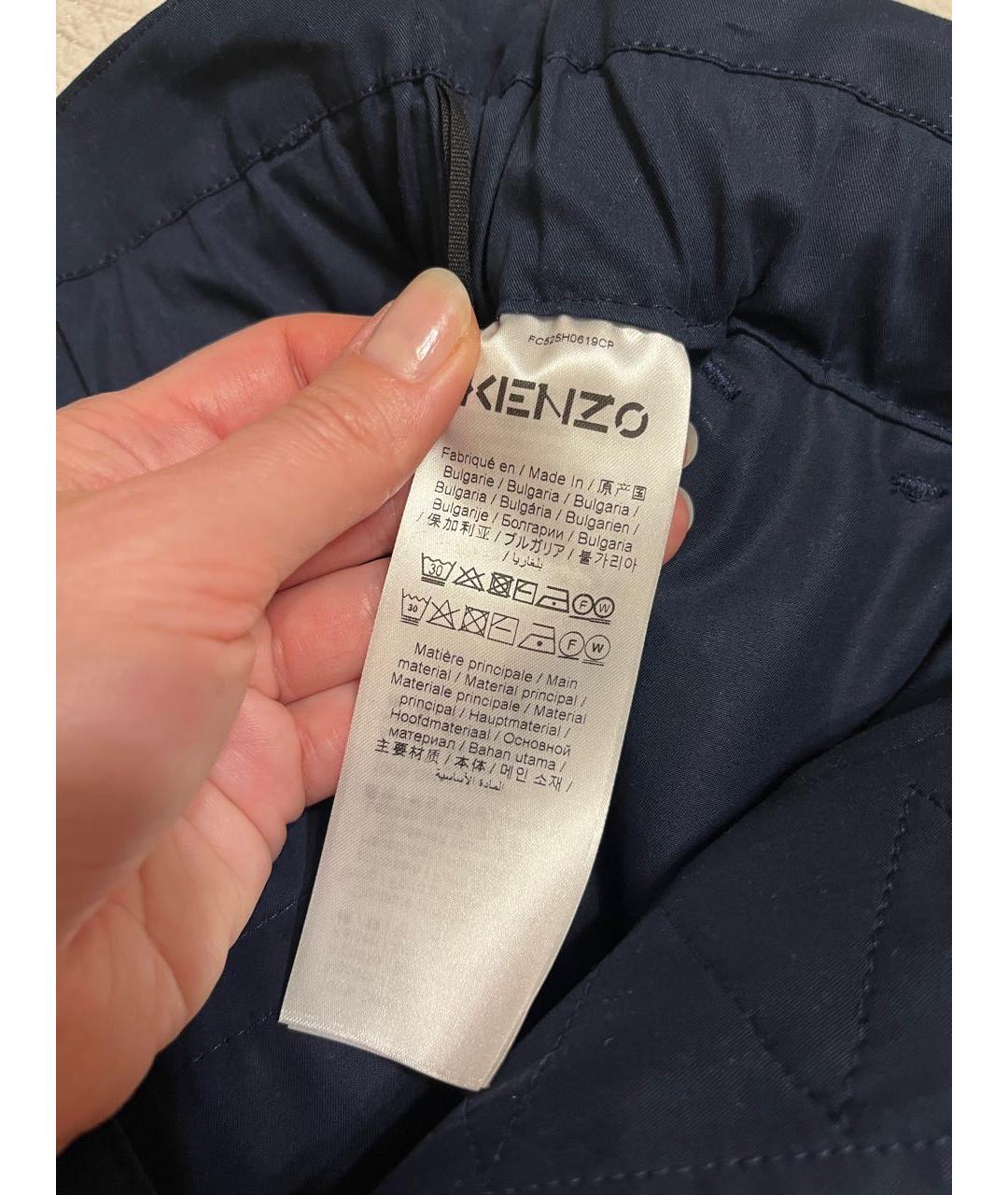 KENZO Темно-синие хлопковые шорты, фото 6