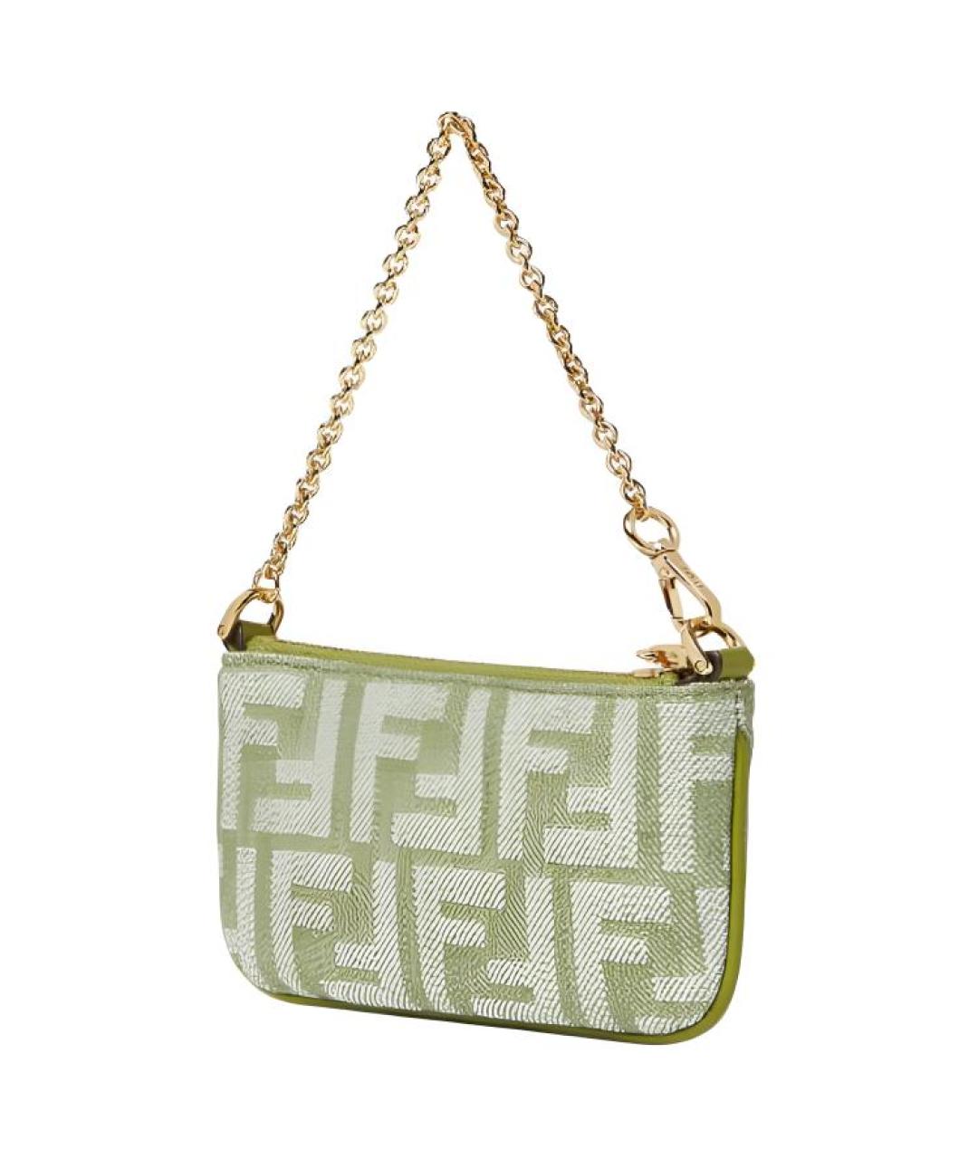 FENDI Зеленая тканевая сумка через плечо, фото 2