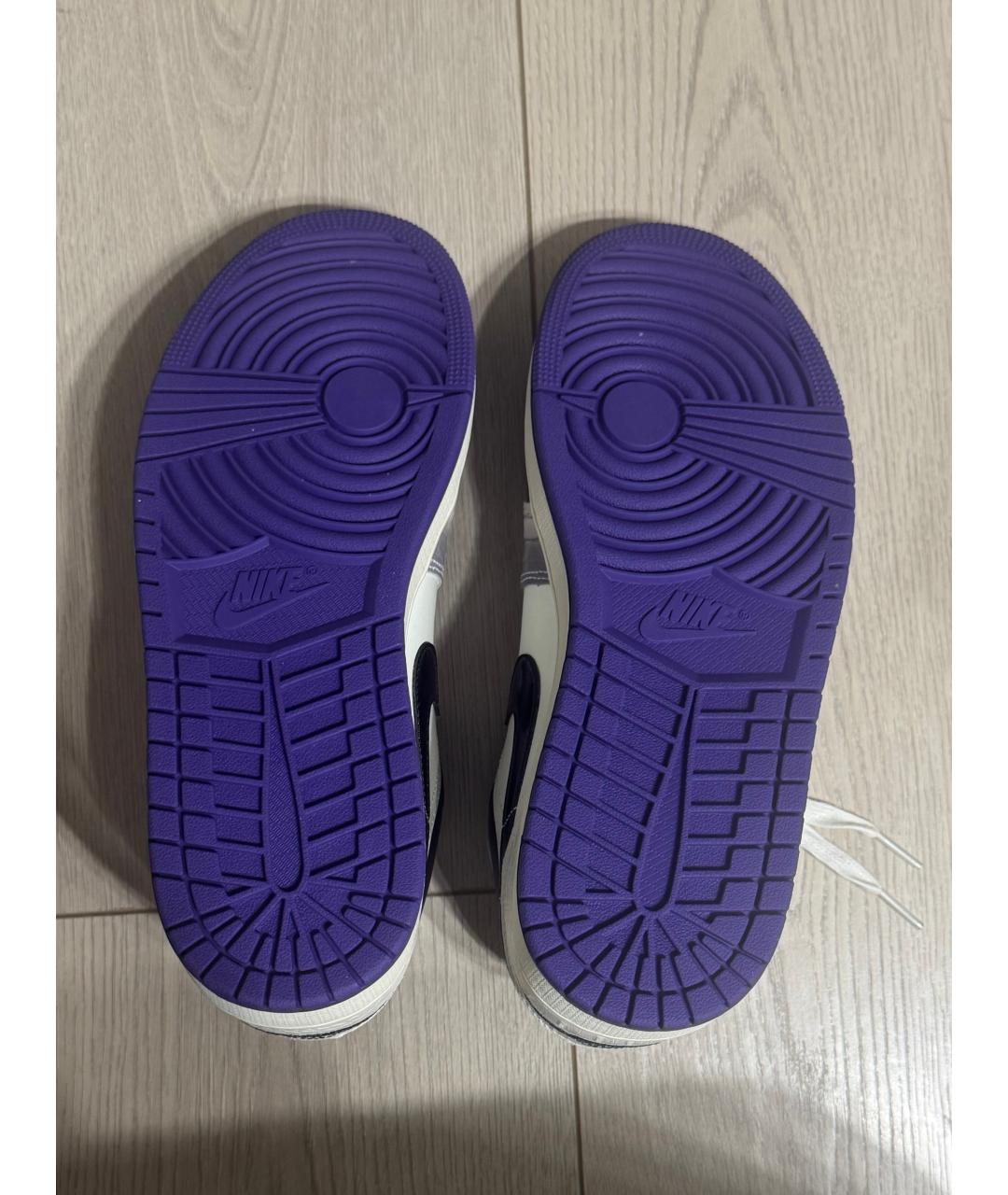 NIKE Белые кожаные низкие кроссовки / кеды, фото 5