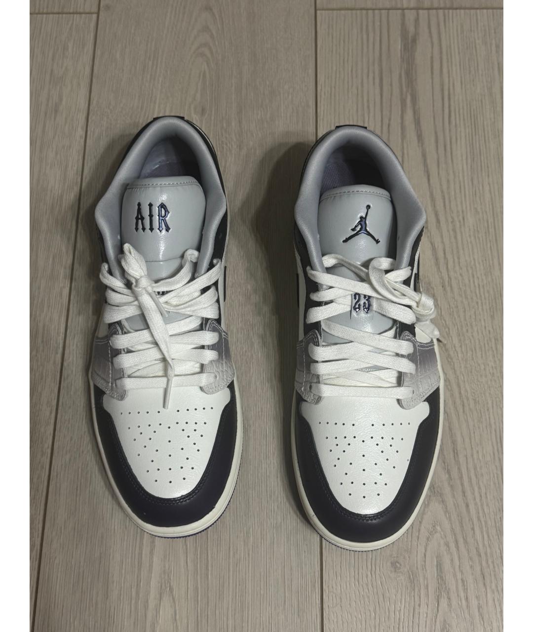 NIKE Белые кожаные низкие кроссовки / кеды, фото 2