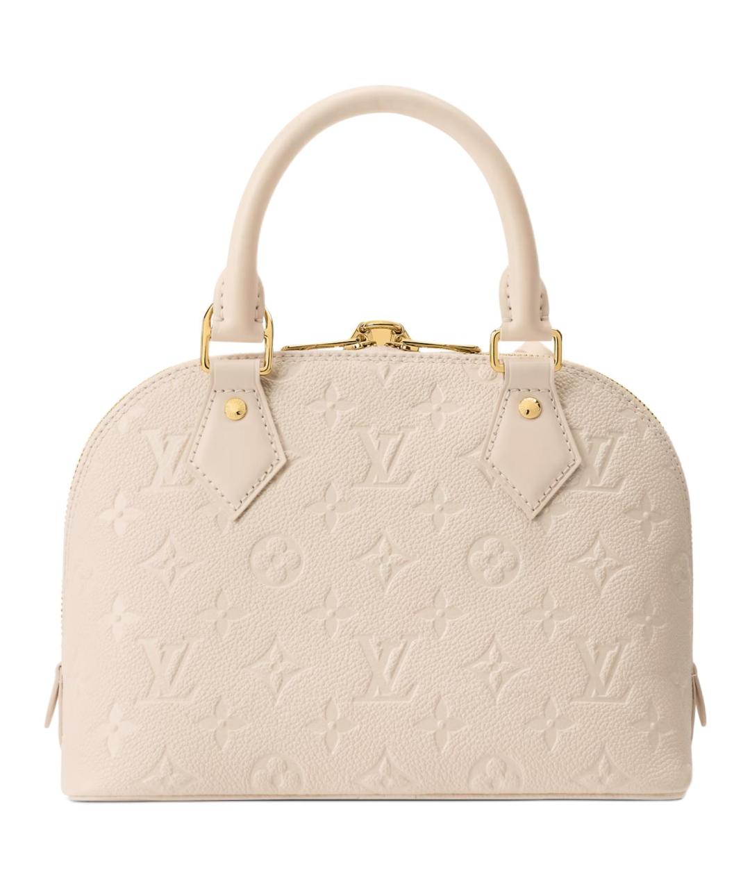 LOUIS VUITTON Бежевая кожаная сумка через плечо, фото 3