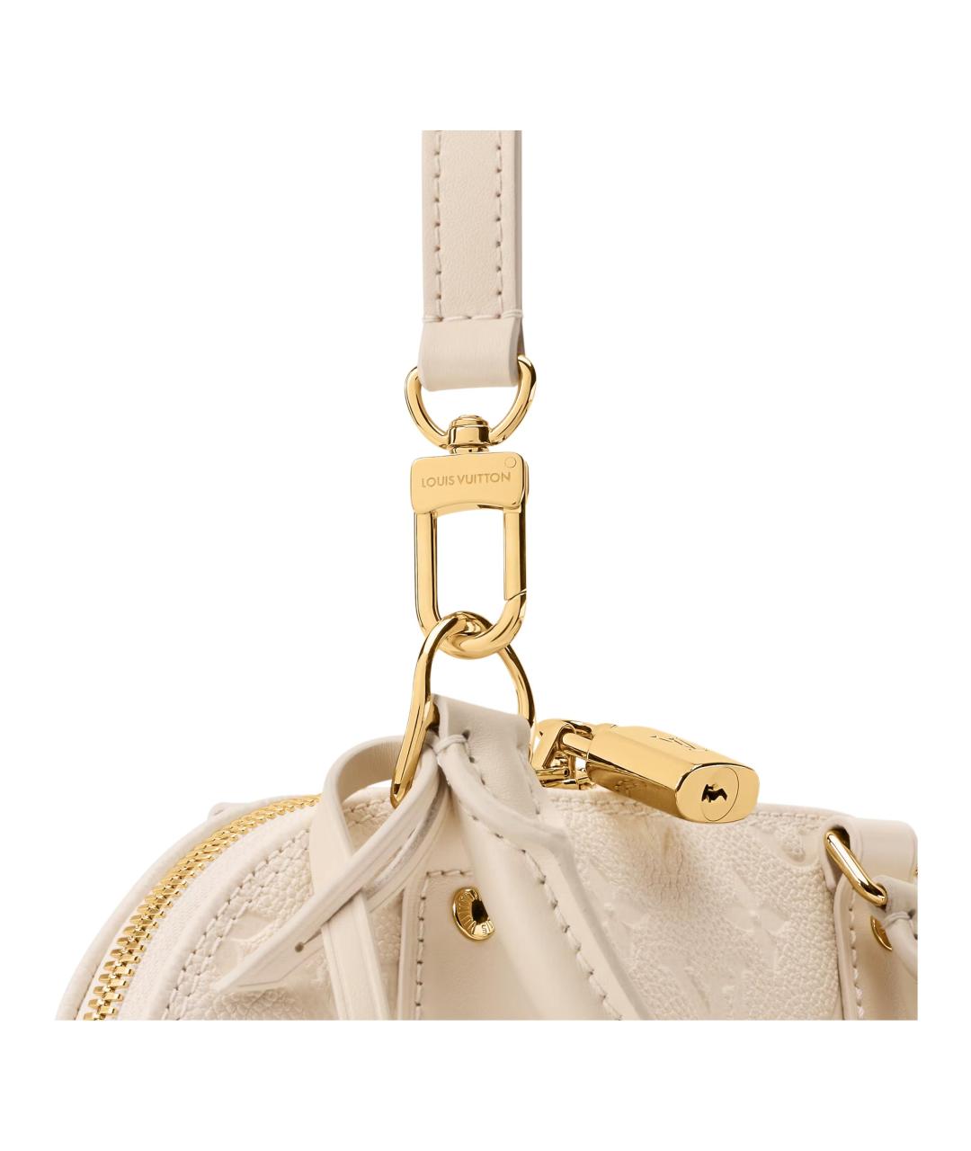 LOUIS VUITTON Бежевая кожаная сумка через плечо, фото 5