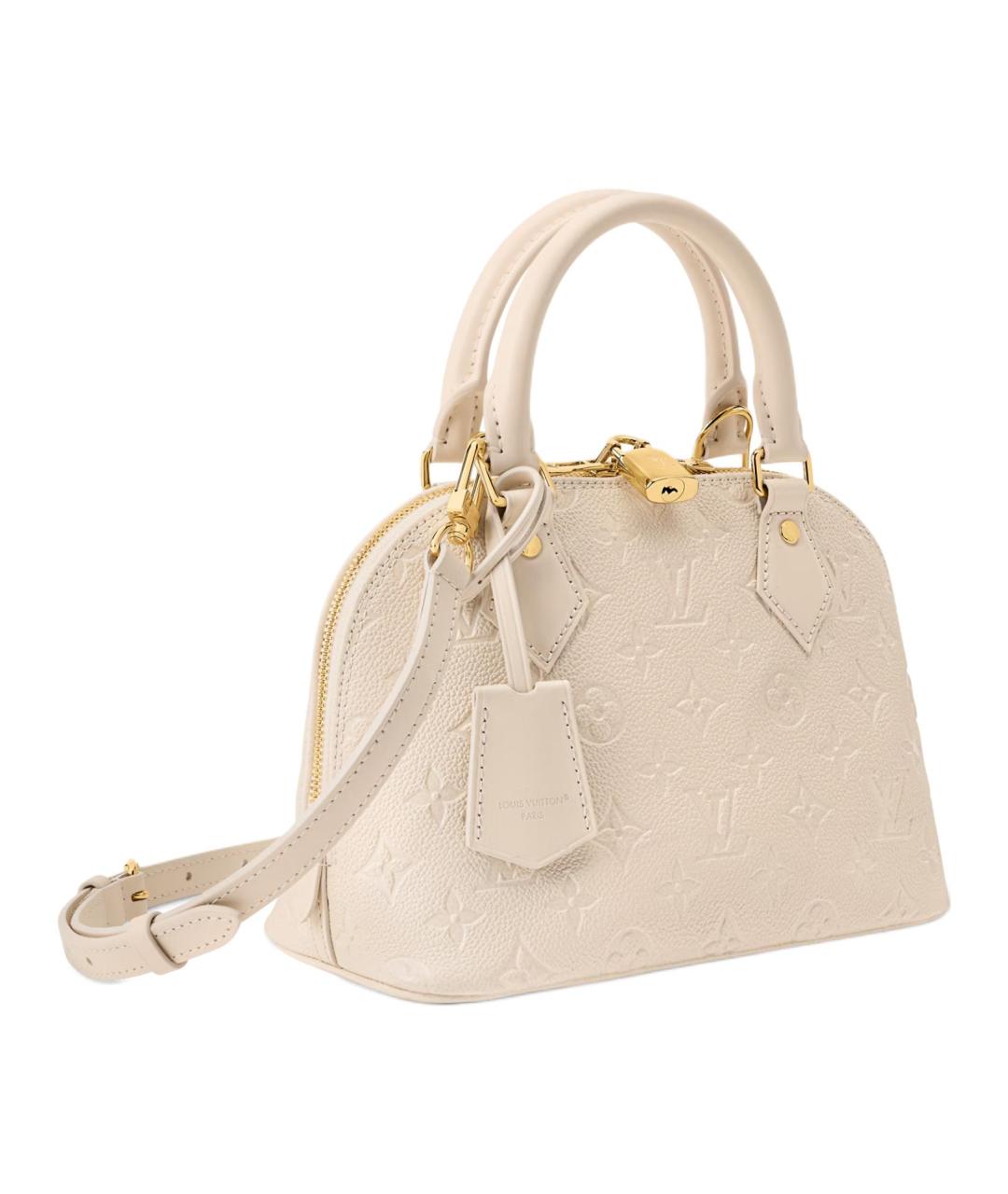 LOUIS VUITTON Бежевая кожаная сумка через плечо, фото 2