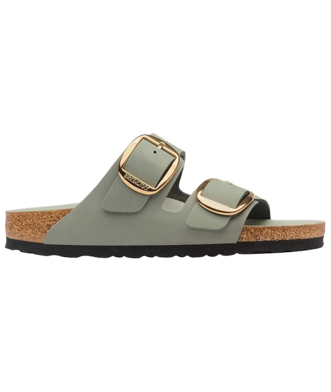 BIRKENSTOCK Зеленые кожаные сандалии, фото 1