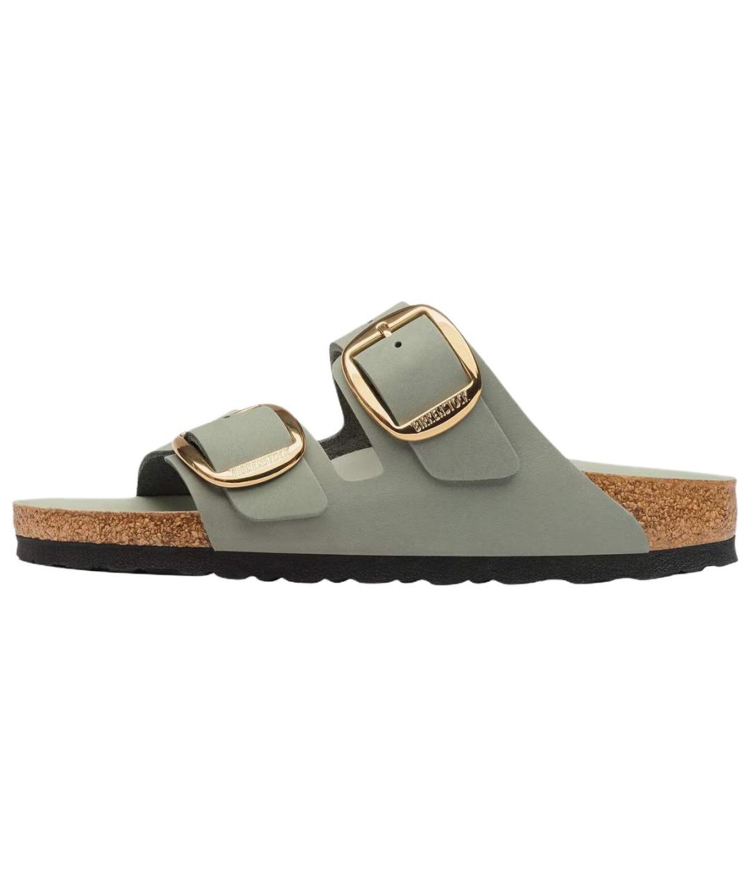 BIRKENSTOCK Зеленые кожаные сандалии, фото 2