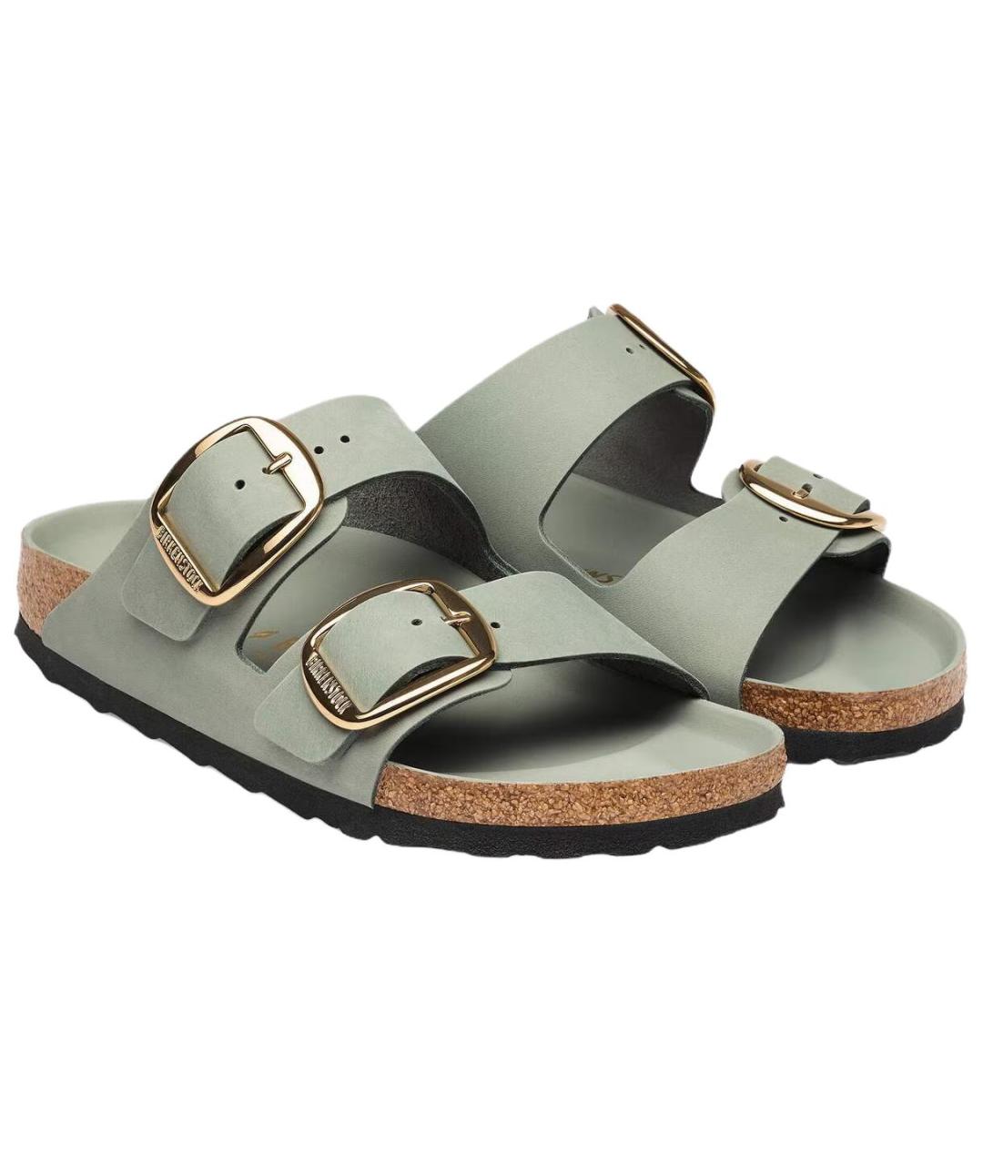 BIRKENSTOCK Зеленые кожаные сандалии, фото 3