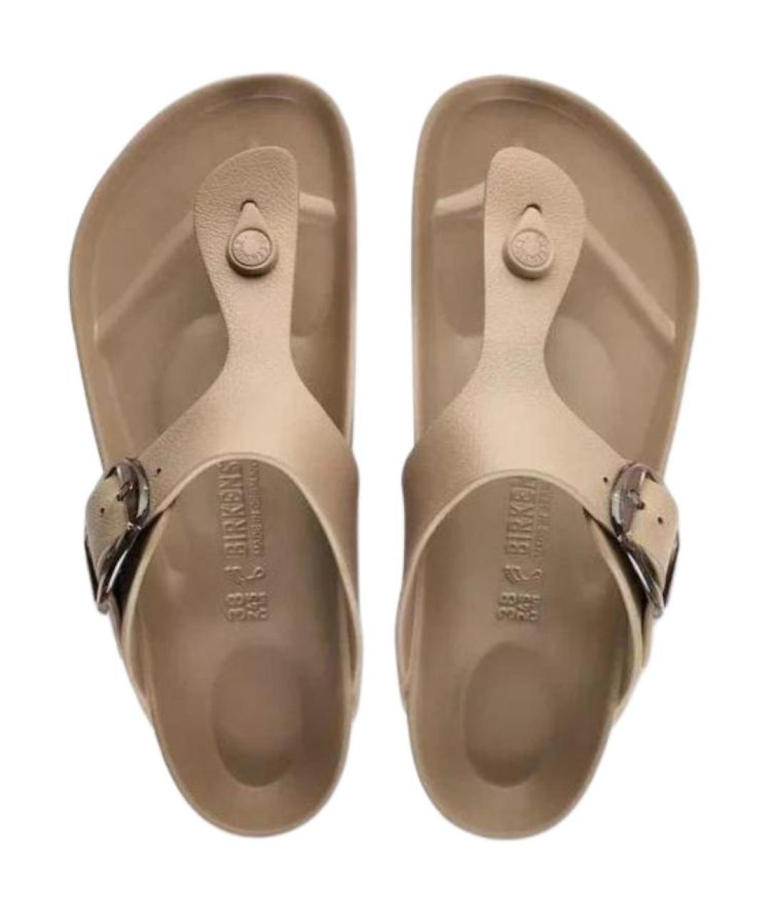 BIRKENSTOCK Бежевые шлепанцы, фото 3