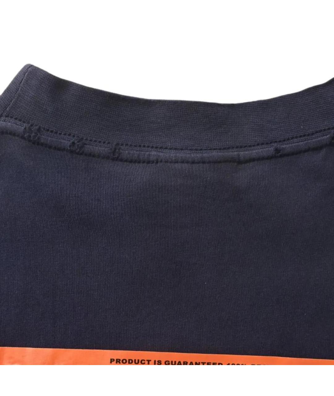 BALENCIAGA Темно-синяя футболка, фото 4